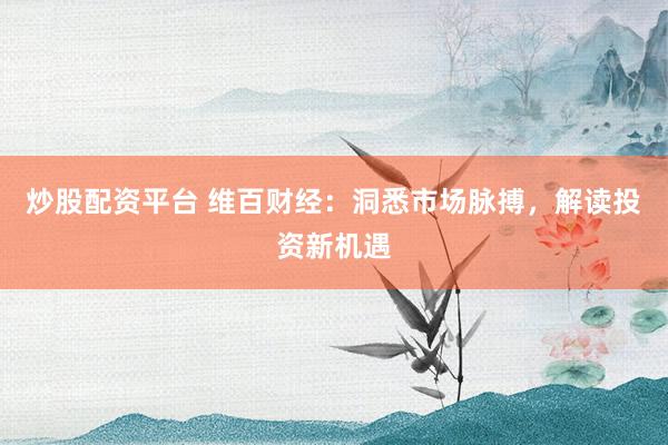 炒股配资平台 维百财经：洞悉市场脉搏，解读投资新机遇