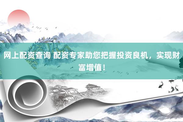 网上配资查询 配资专家助您把握投资良机，实现财富增值！