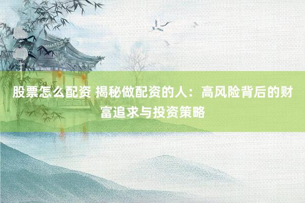 股票怎么配资 揭秘做配资的人：高风险背后的财富追求与投资策略