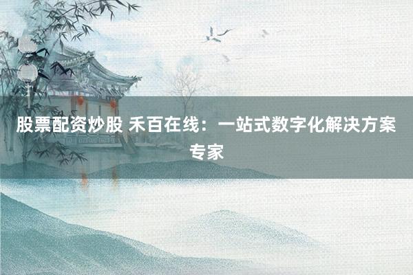 股票配资炒股 禾百在线：一站式数字化解决方案专家