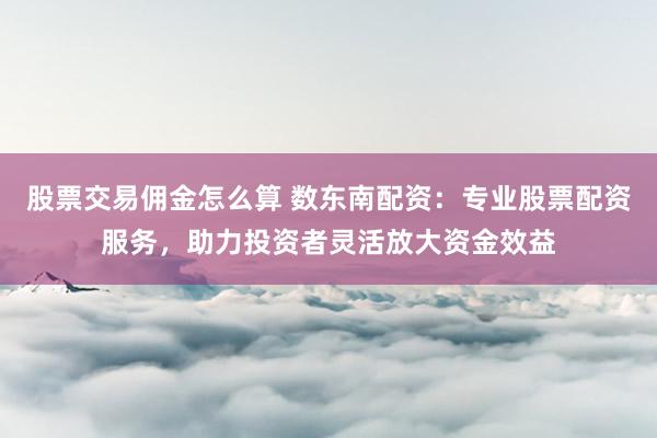 股票交易佣金怎么算 数东南配资：专业股票配资服务，助力投资者灵活放大资金效益