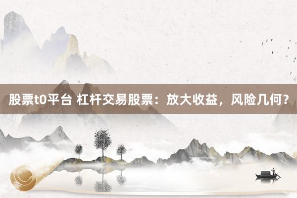 股票t0平台 杠杆交易股票：放大收益，风险几何？