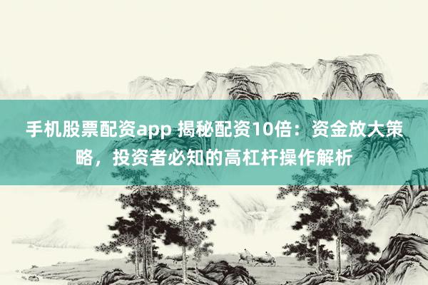 手机股票配资app 揭秘配资10倍：资金放大策略，投资者必知的高杠杆操作解析