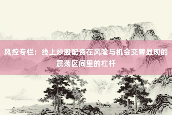 风控专栏：线上炒股配资在风险与机会交替显现的震荡区间里的杠杆
