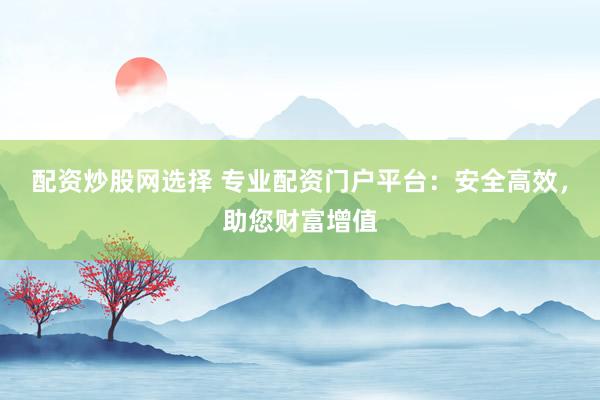 配资炒股网选择 专业配资门户平台：安全高效，助您财富增值