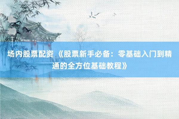场内股票配资 《股票新手必备：零基础入门到精通的全方位基础教程》